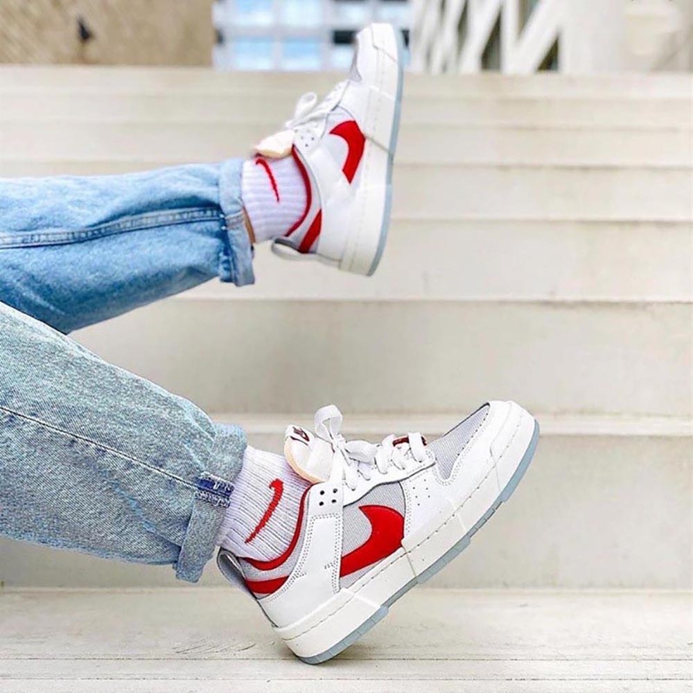 Nike W Dunk Low Disrupt Summit White/Gym Red Womens Ck6654 101 Sz 8.5